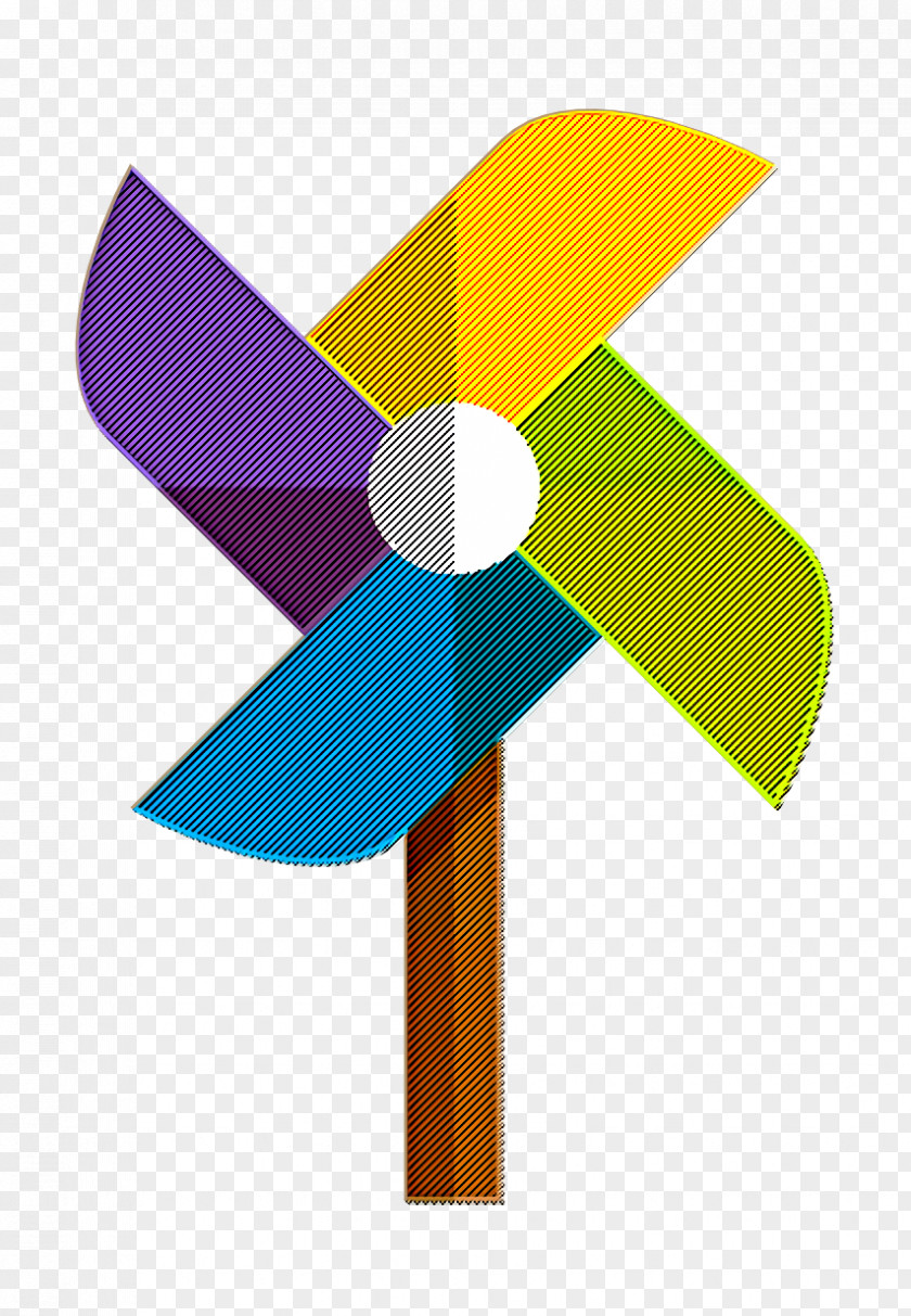 Nature Flat Color Icon Pinwheel PNG