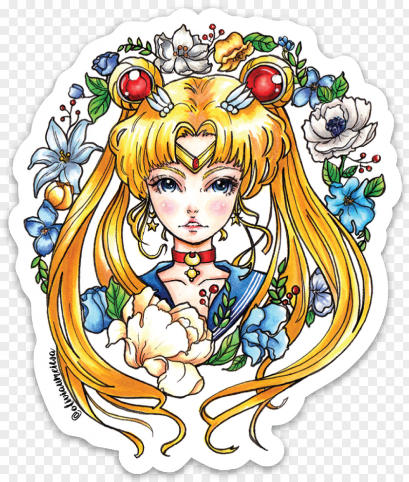 Sailor Moon Chibiusa Sticker Clip Art Illustration PNG