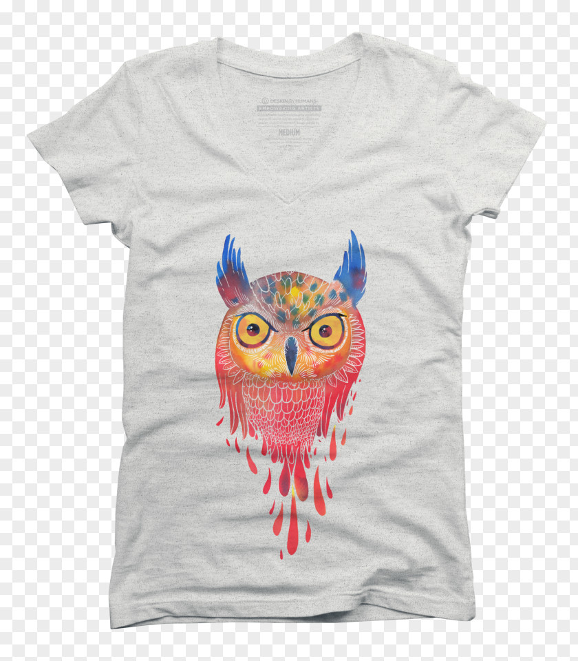 Watercolor Owl T-shirt Design By Humans IPhone 6 Hoodie PNG