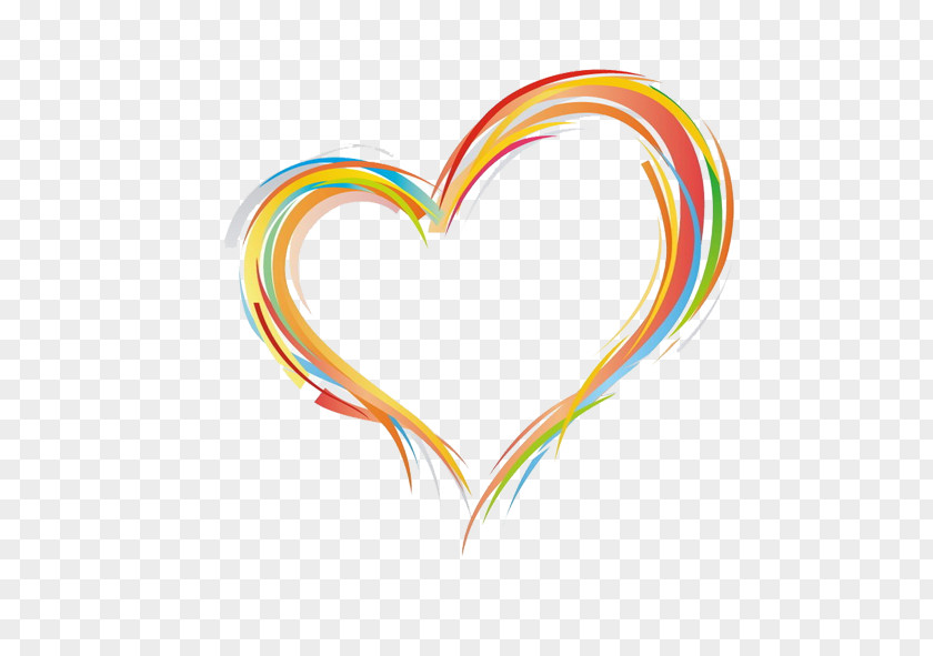Cartoon Rainbow Healing The Heart Emotion Information PNG