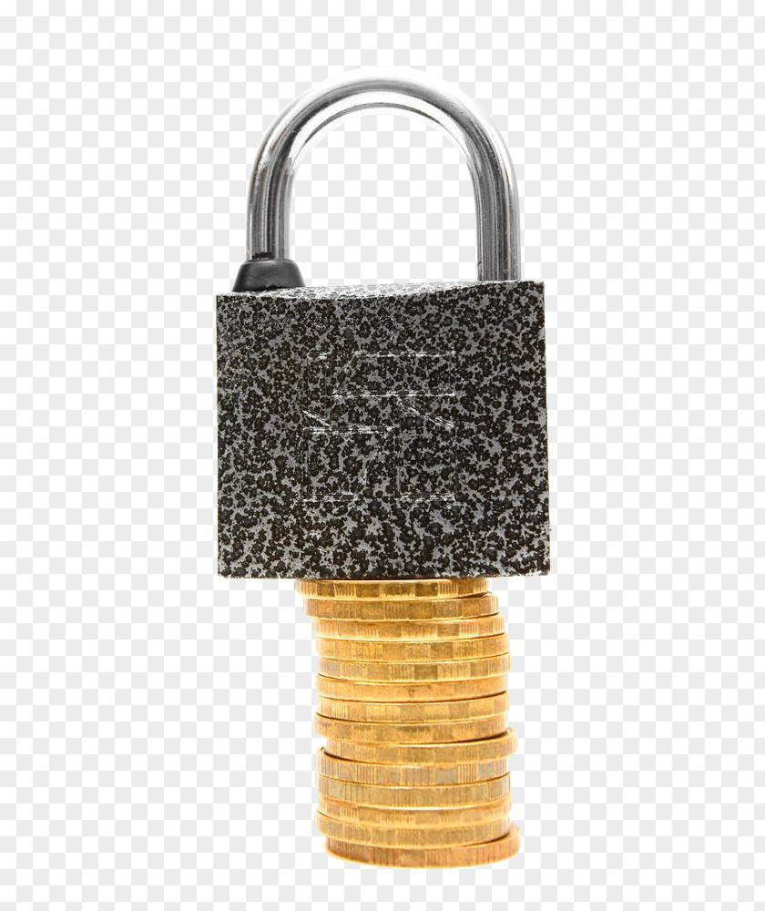 Gold Coins And Locks Padlock Coin PNG