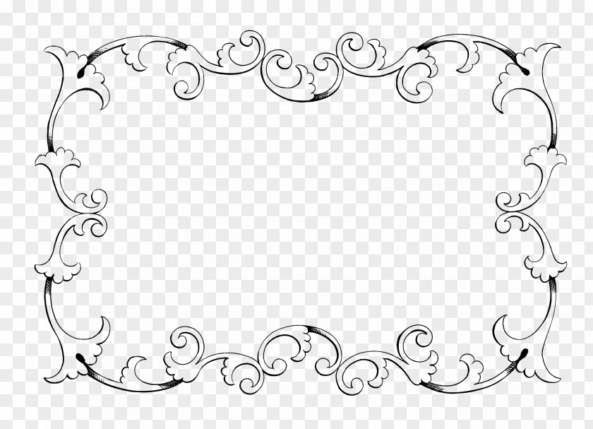 Vintage Border Classic Clip Art Picture Frames Calligraphy PNG