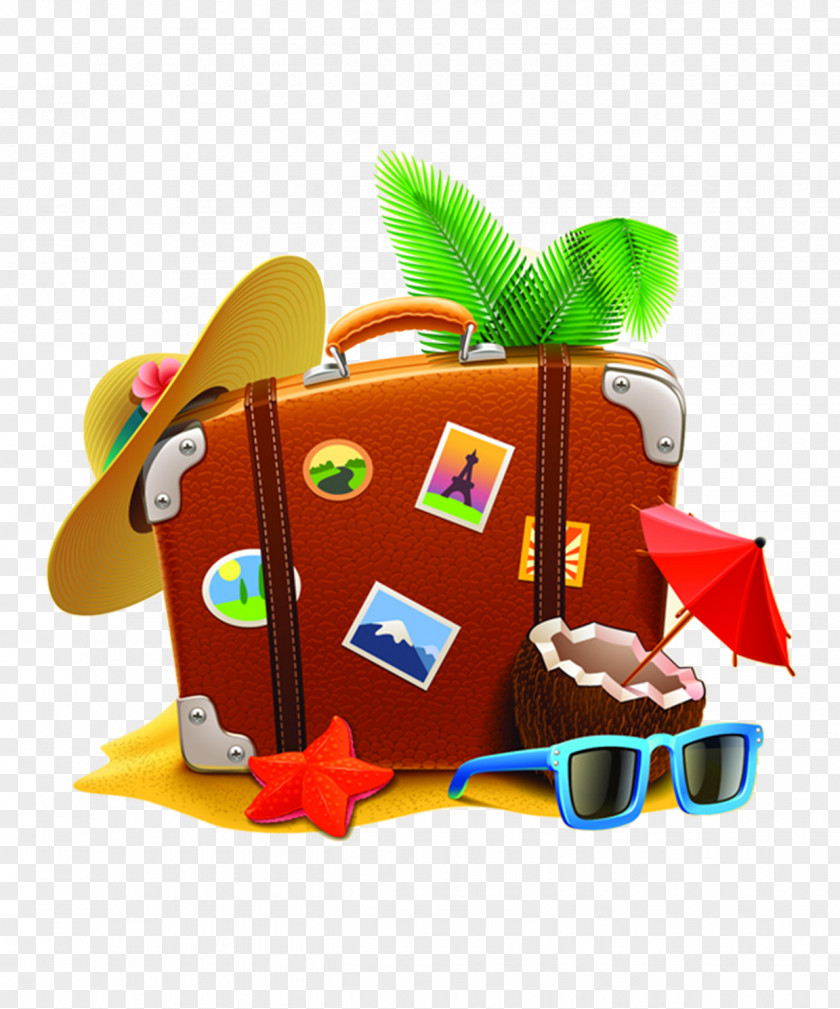 A Hat On The Trunk Vacation Travel Royalty-free Suitcase PNG