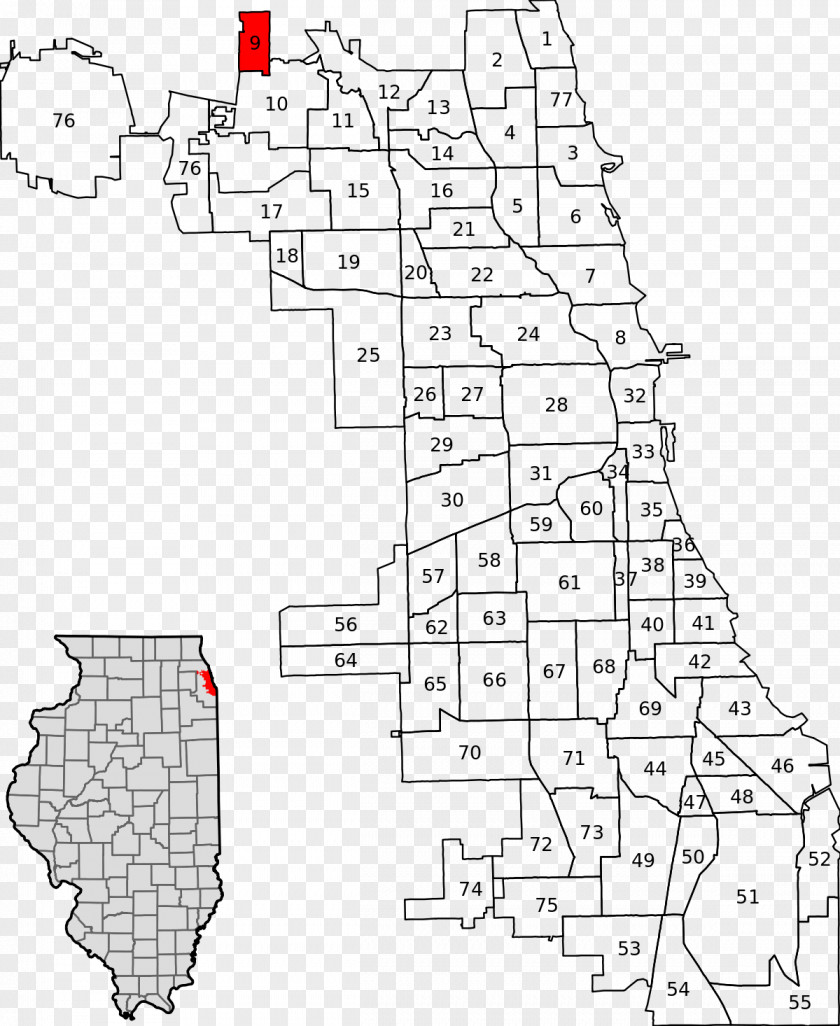 Map Bridgeport Douglas Lower West Side Armour Square Jefferson Park PNG