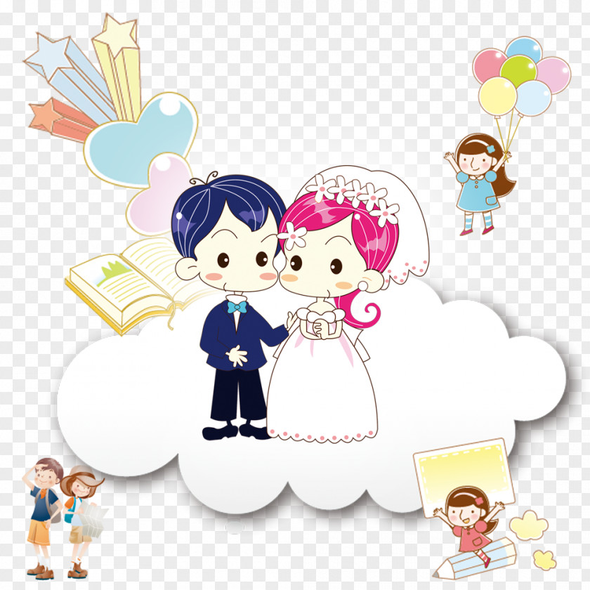 Married Couple Valentines Day Cartoon Significant Other Romance PNG