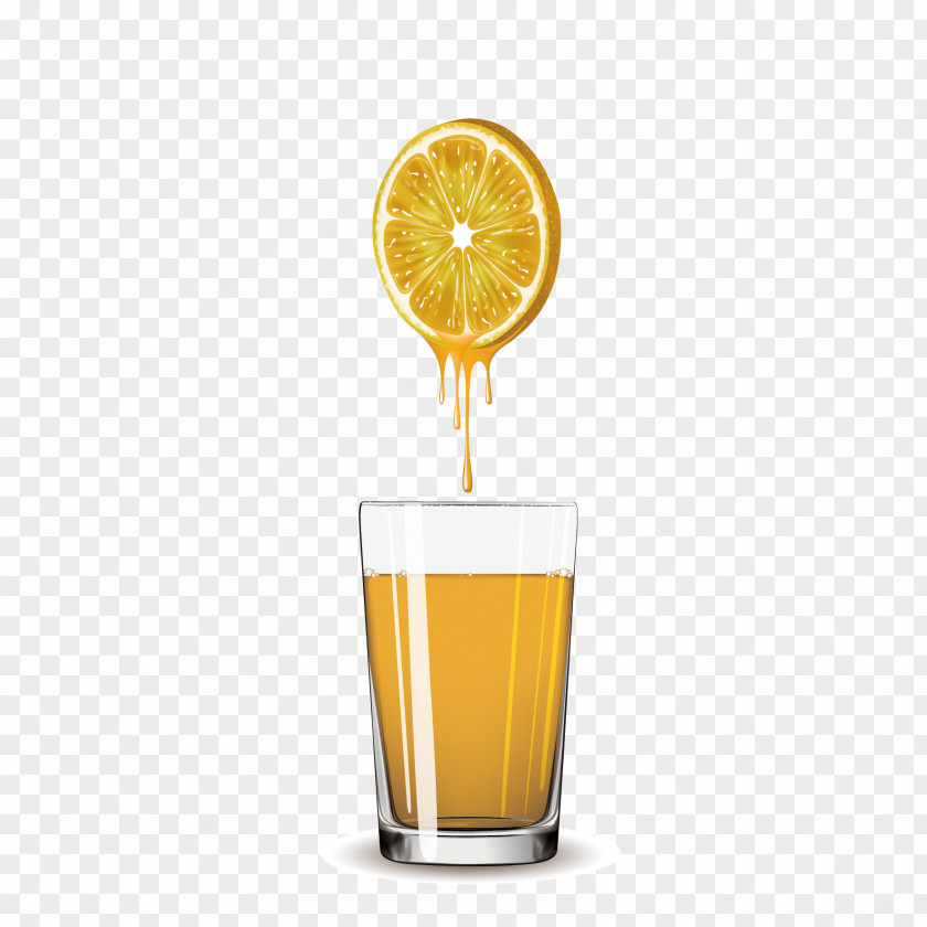 Vector Lemon Juice Orange PNG