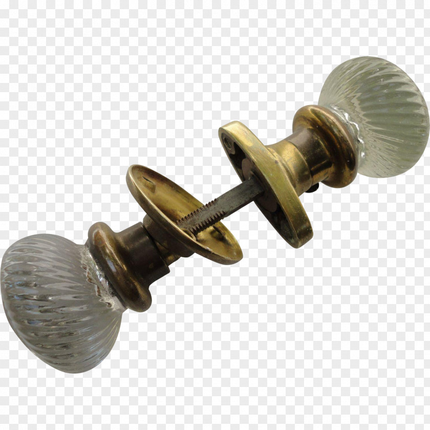 Brass Door Handle Lock Glass PNG