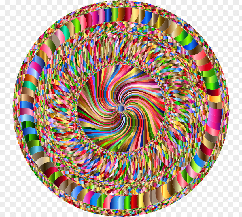 Prismatic Circle Spiral PNG