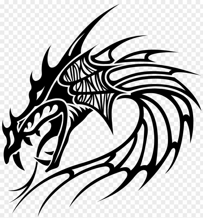 Dragon Tattoo Chinese Japanese Clip Art PNG