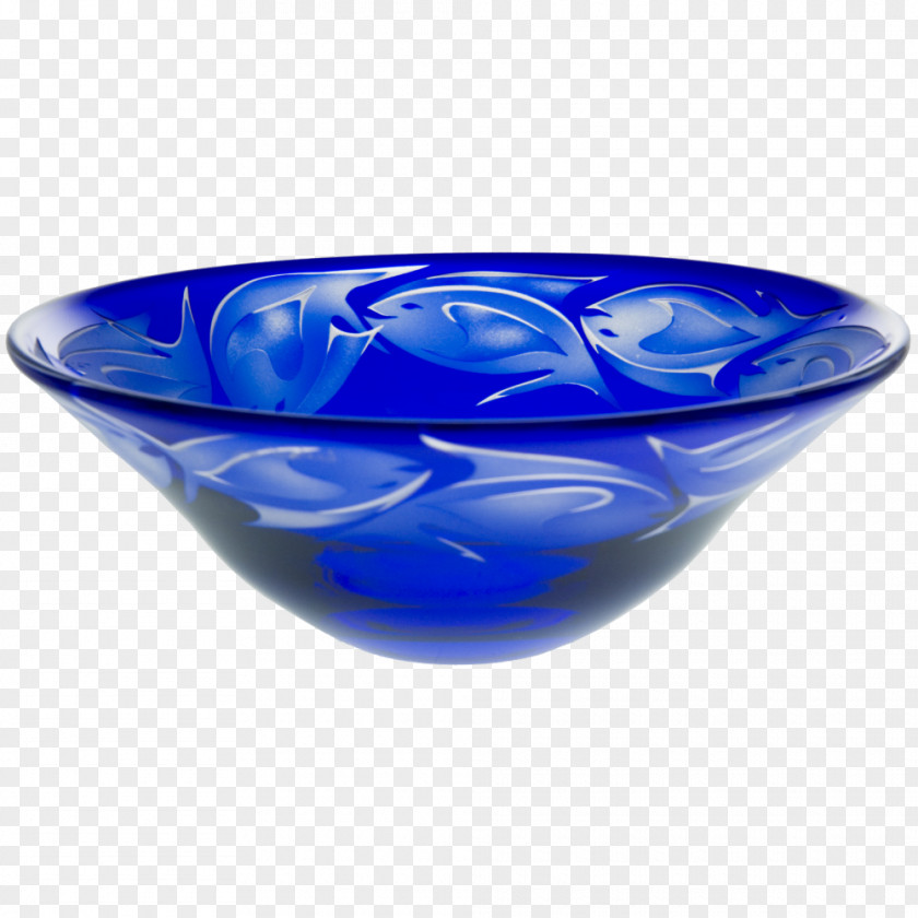 Fish Bowl The Hirsel Glass Cobalt Blue PNG