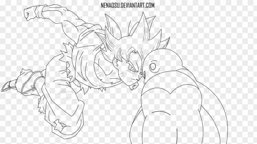 Goku Line Art Drawing Sketch PNG