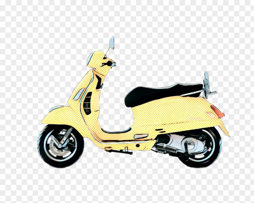 Automotive Design Vespa Land Vehicle Scooter Motor Yellow PNG