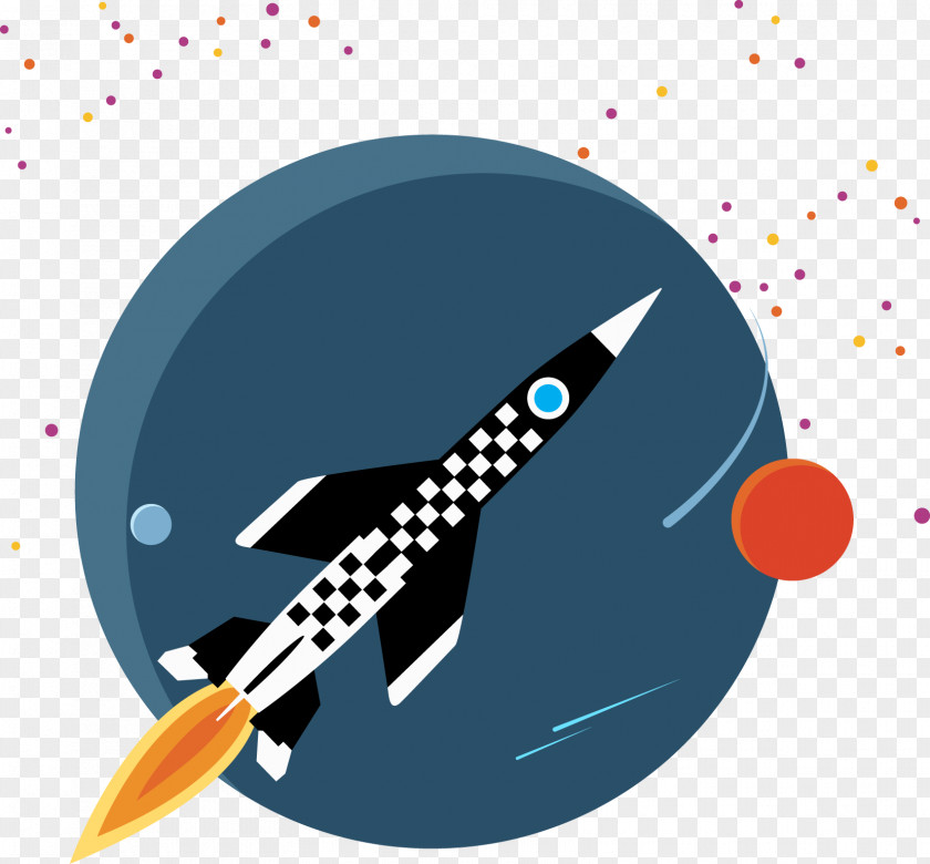 Flying Rocket Vector Material Outer Space Euclidean Clip Art PNG