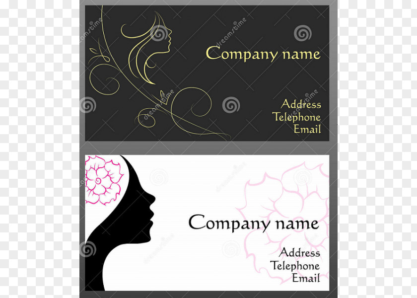 Hair Beauty Parlour Cosmetologist Business Cards Card Design Fashion Designer PNG