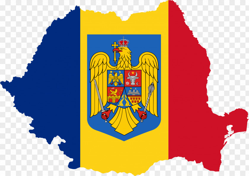 Map Flag Of Romania PNG