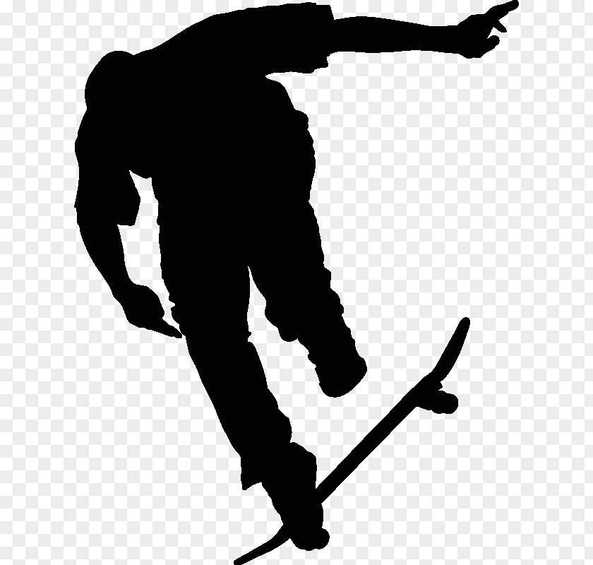 Skateboarding Silhouette Sticker PNG