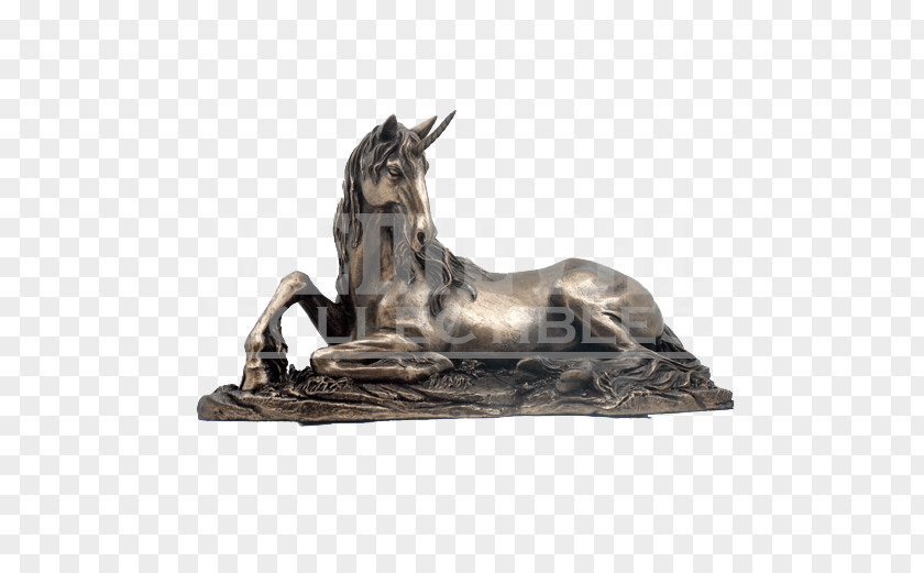 Unicorn Statue Bronze Sculpture Figurine Bust PNG