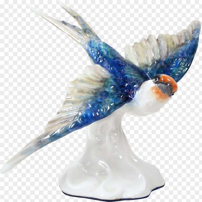 Bird Wing Water Cobalt Blue Figurine PNG