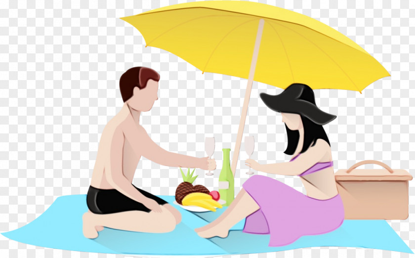 Cartoon Umbrella Leisure Play Recreation PNG