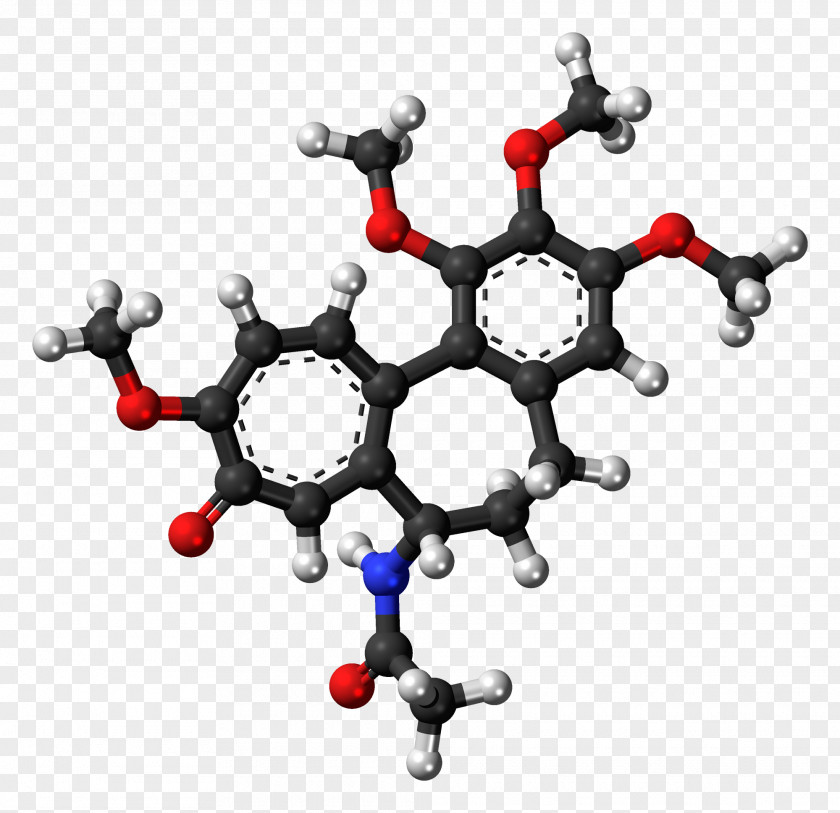 Colchicine Pharmaceutical Drug Alkaloid Molecule PNG