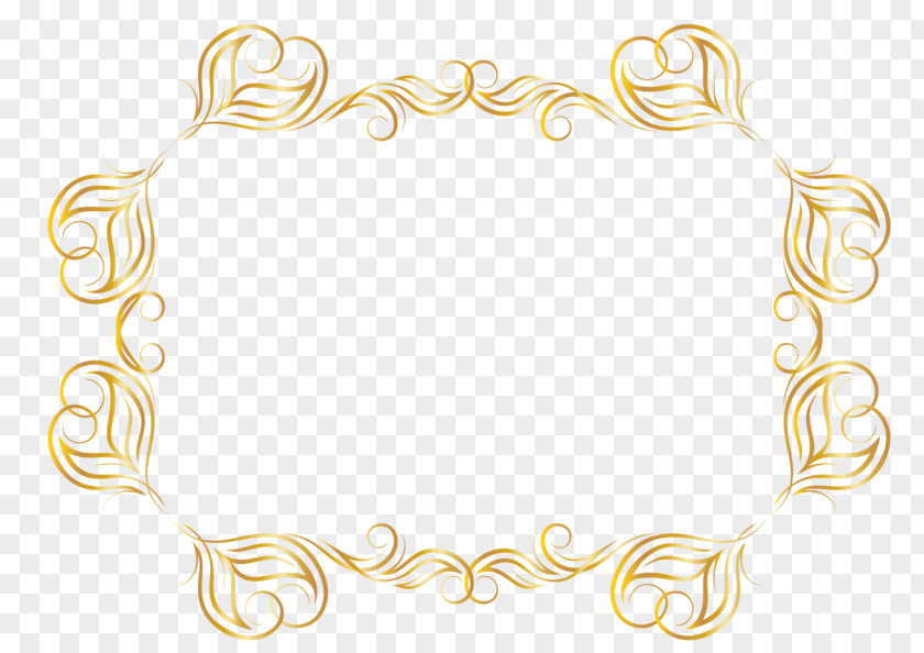 Metal Picture Frame Gold PNG
