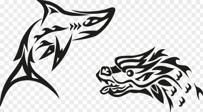 Tribal Shark Visual Arts Clip Art PNG
