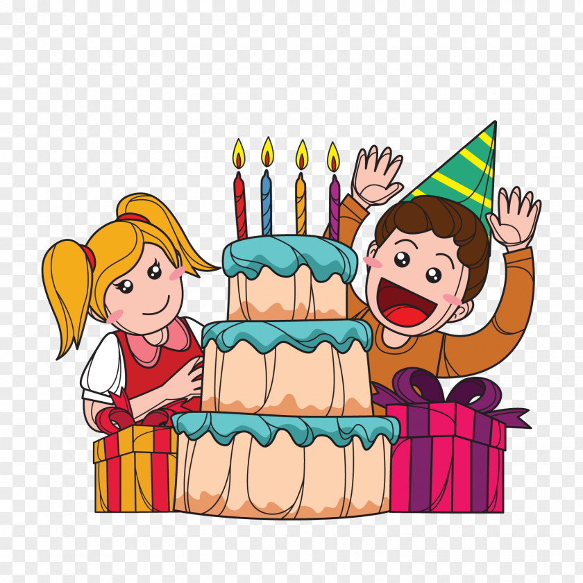 Vector Happy Birthday Cake To You Illustration PNG