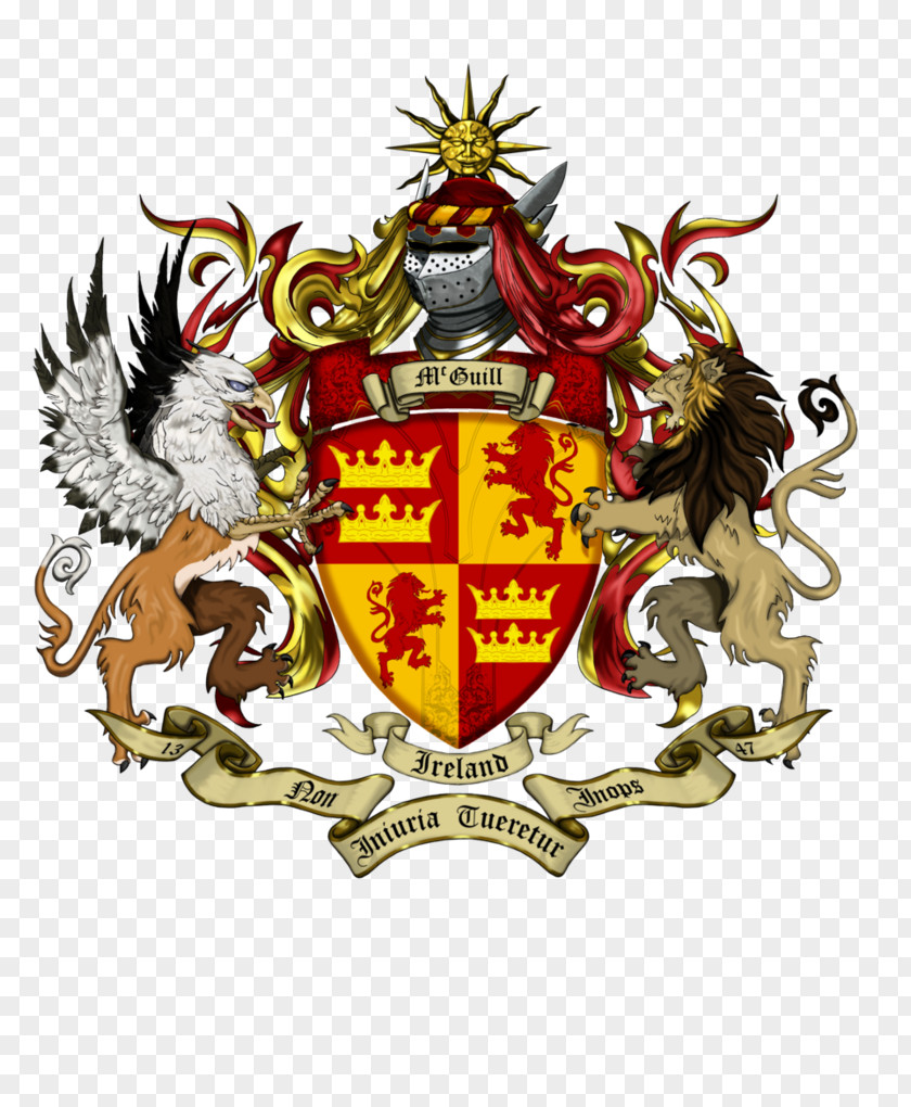 Armorial Logo The Irish Lion Restaurant & Pub Badge PNG