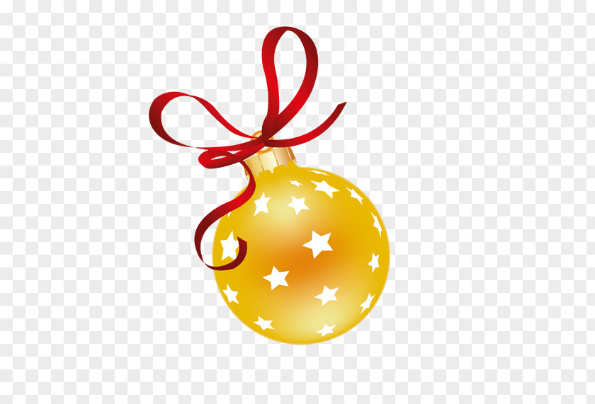 Christmas Decoration Yellow Ornament PNG