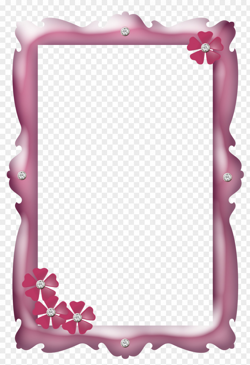 Magenta Rectangle Picture Frame PNG