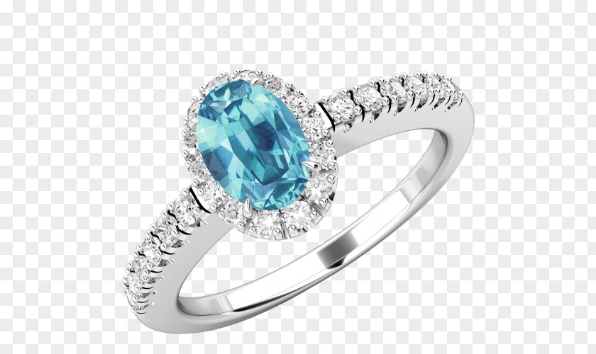 March Gemstone Wedding Ring Aquamarine Diamond Birthstone PNG