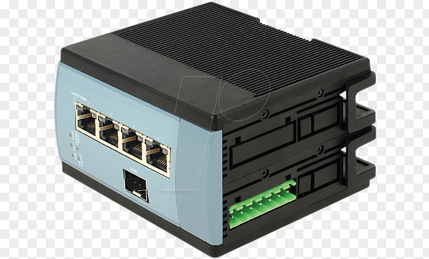 4 Port Switch Ethernet Hub Network Gigabit Power Over Computer PNG
