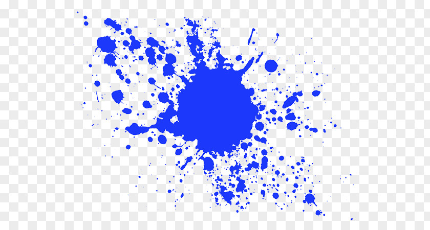 Blue Paint Splatter Watercolor Painting Wallpaper PNG