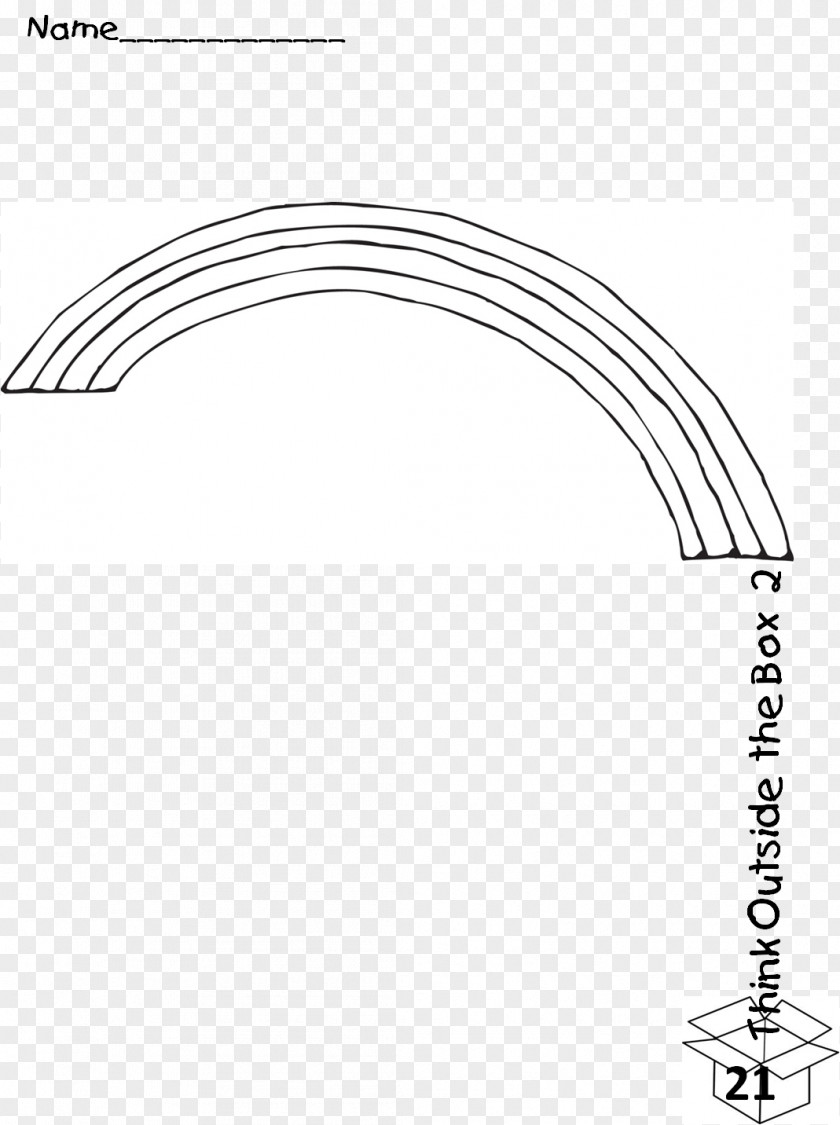 Design White Line Art Font PNG