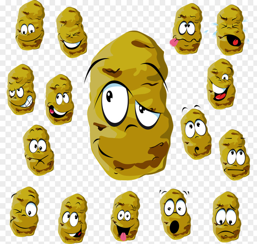 Hand-painted Face Cartoon Vegetable Potato Royalty-free PNG