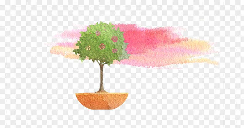 Watercolour Trees Desktop Wallpaper Computer PNG