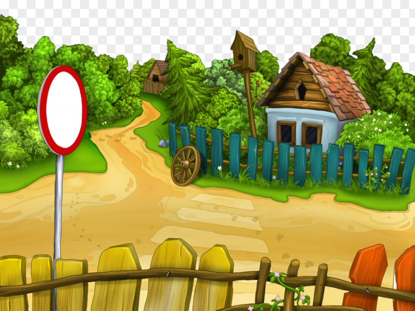 Building Games Natural Landscape Rural Area Farm Animation PNG