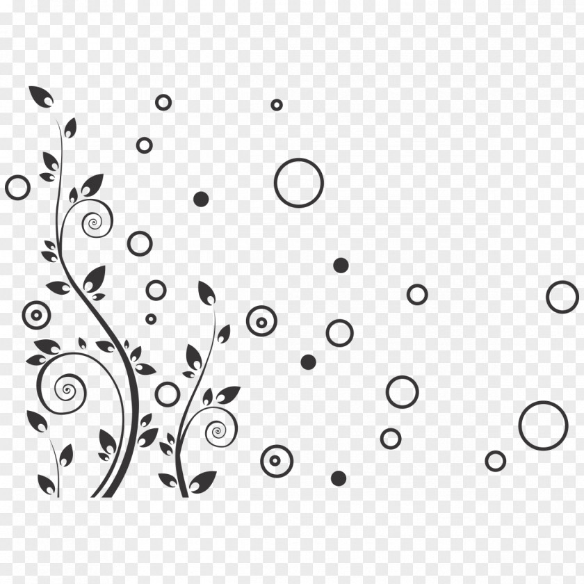 Circulo De Flores Black And White Photography Line Art PNG