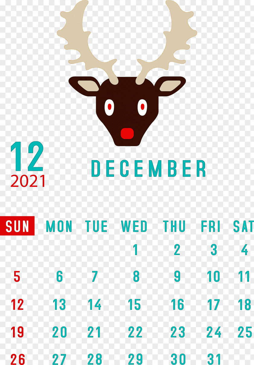 December 2021 Printable Calendar PNG