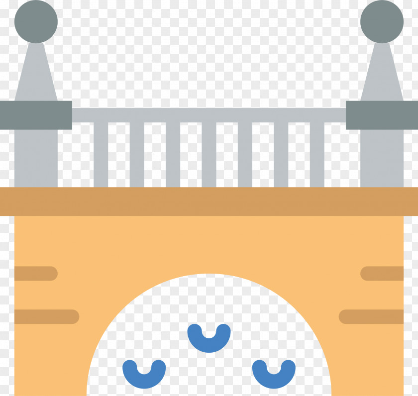 Flat Bridge Icon Design PNG