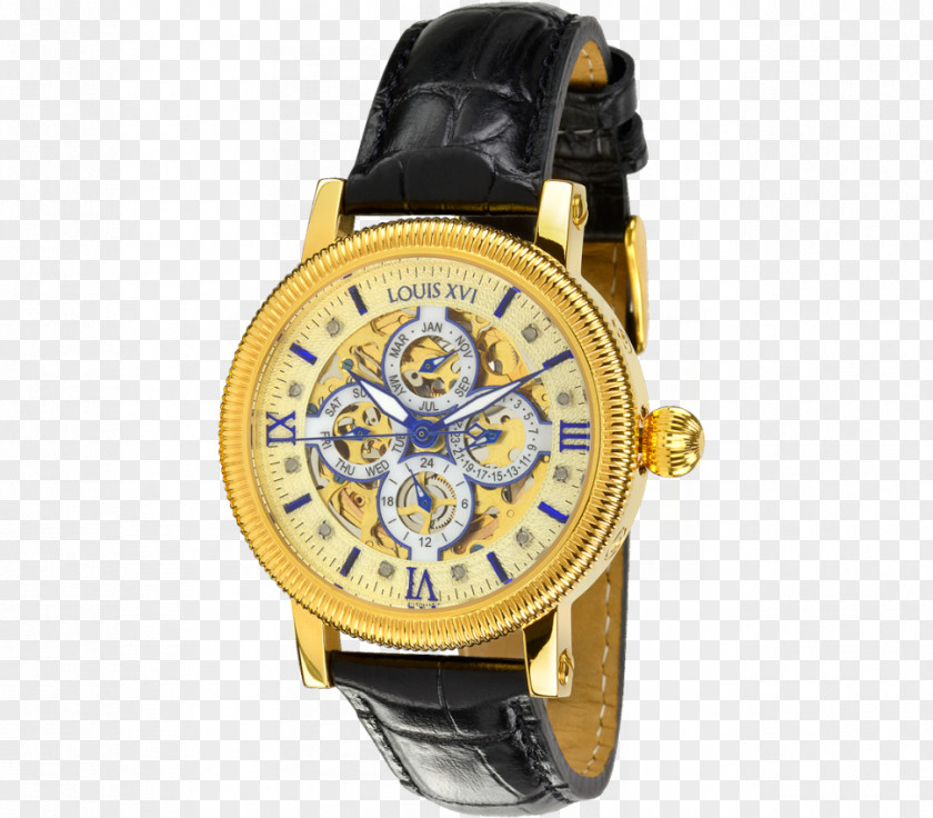 France Clock Watch Strap Platinum PNG