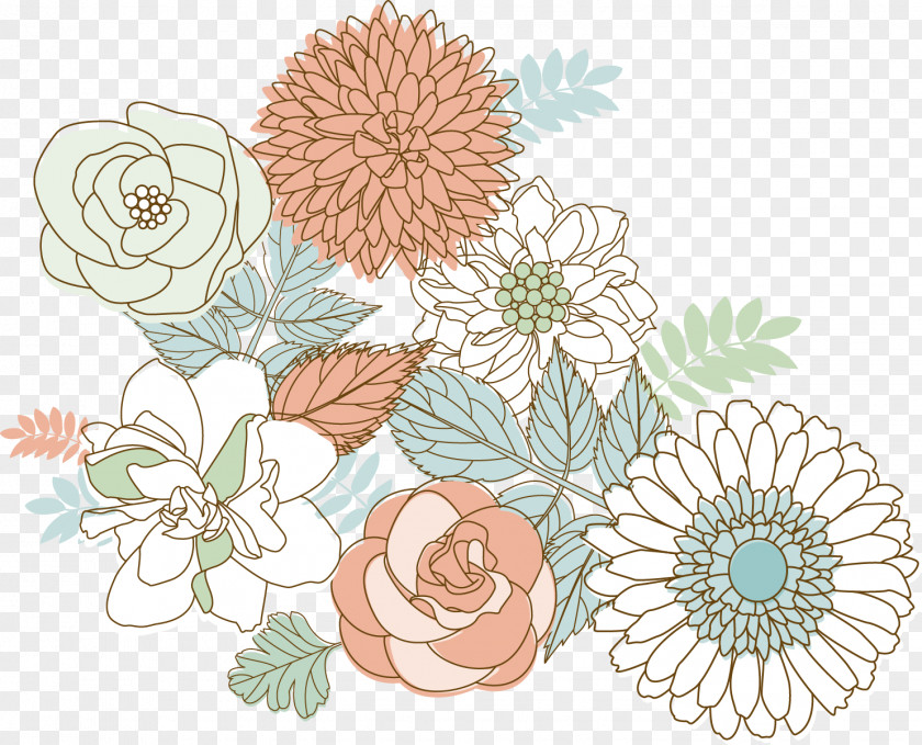 Hand-painted Flowers PNG