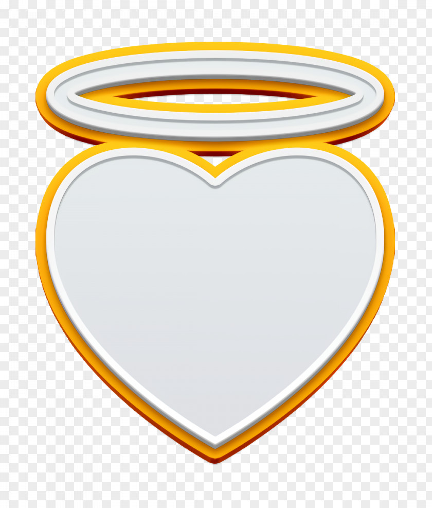 Icon Angel Heart With An Halo PNG