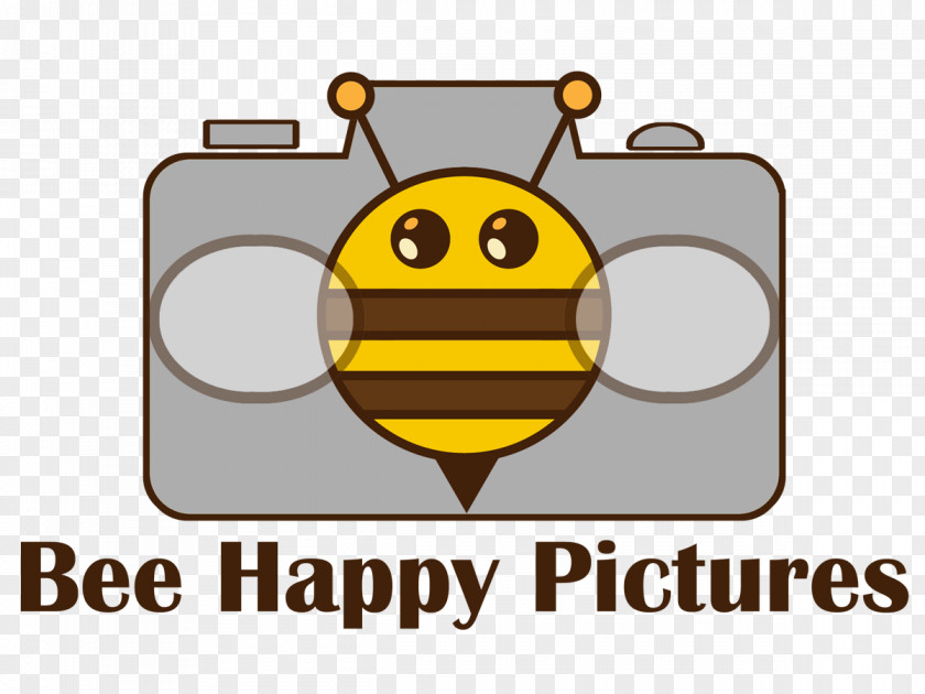 Design Happiness Logo Bee Smiley PNG