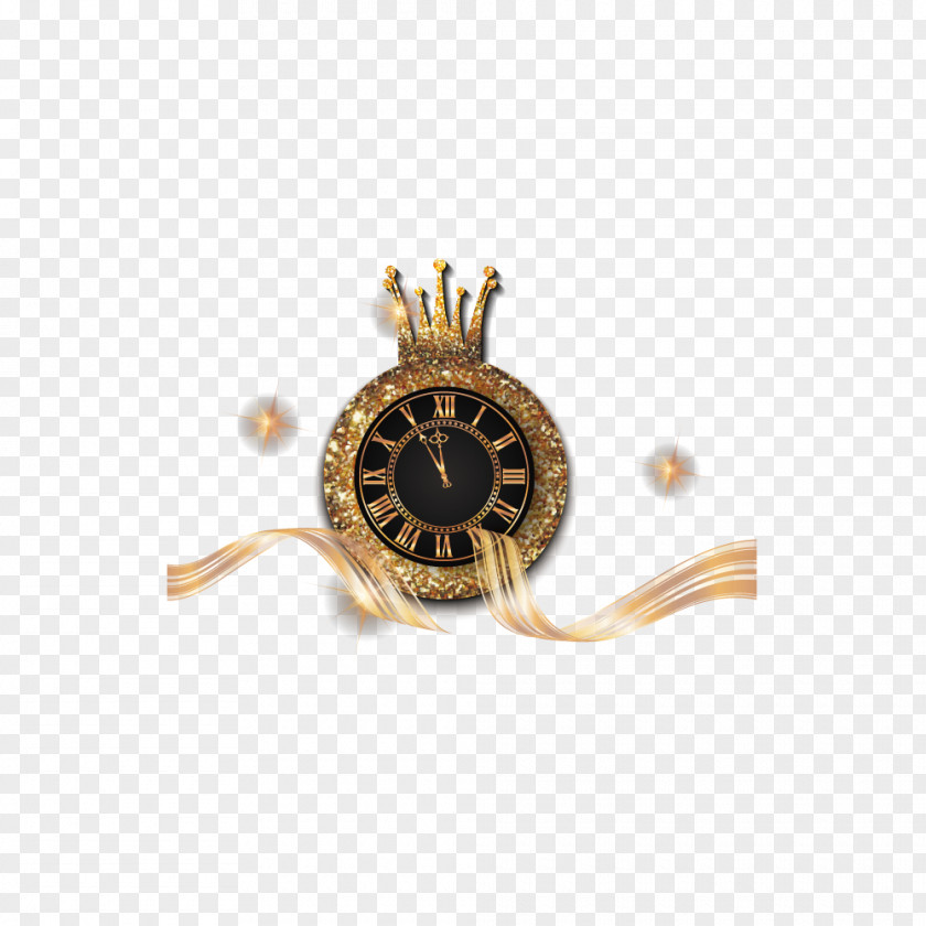 Gold Clock PNG