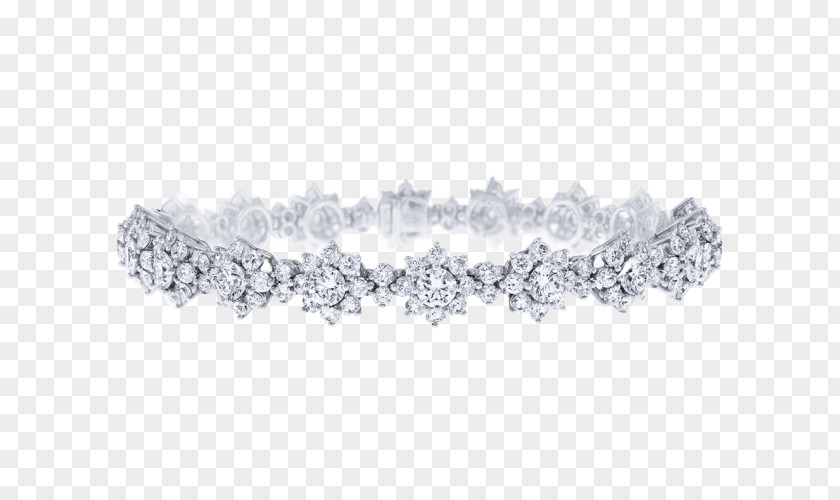 Platinum Safflower Three Dimensional Harry Winston, Inc. Bracelet Jewellery Dominion Diamond Mines PNG