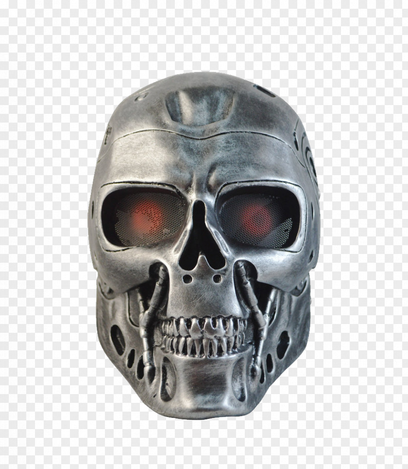 Terminator Head Mask Face Robot Halloween PNG