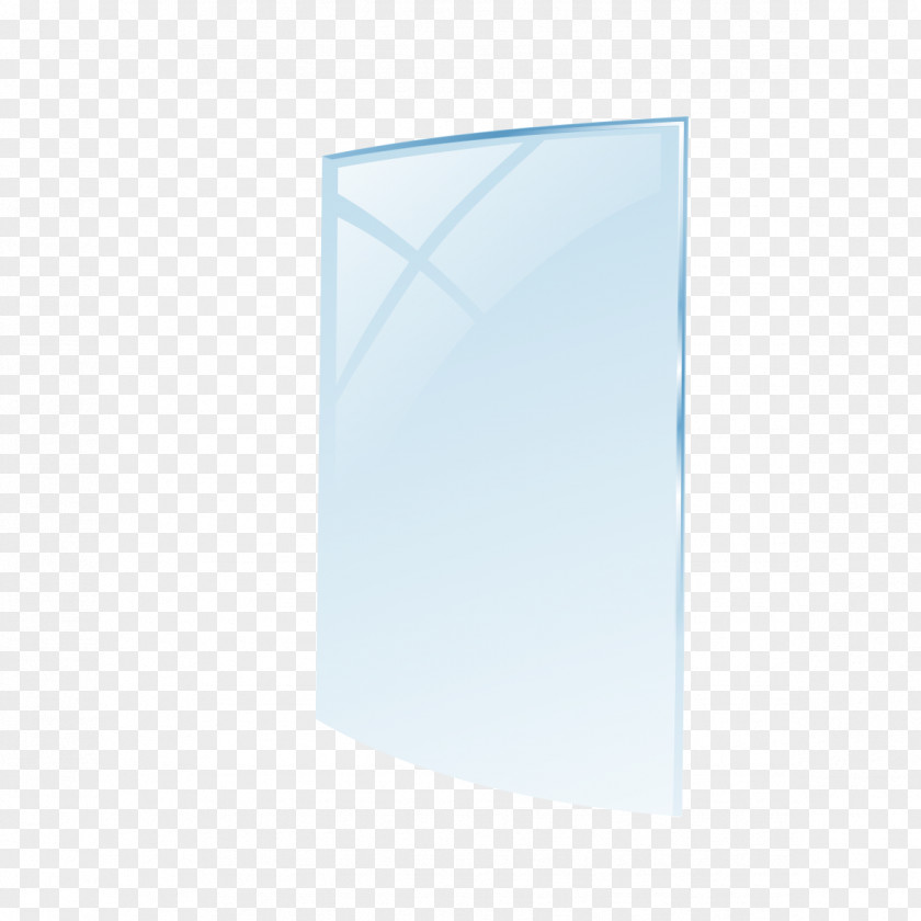 Blue Glass Frame Material PNG