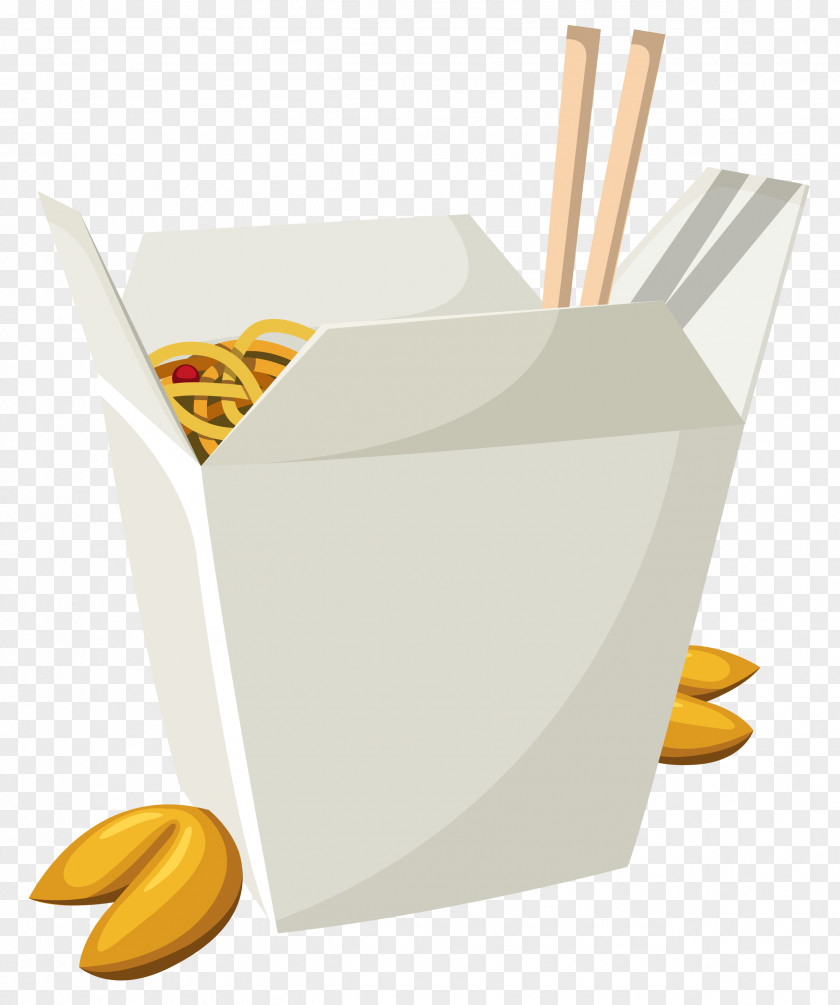 Chinese Food In Box Vector Clipart American Cuisine Fast Take-out Oyster Pail PNG