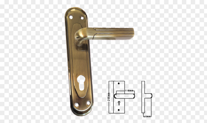 Brass Door Handle Mortise Lock Material PNG